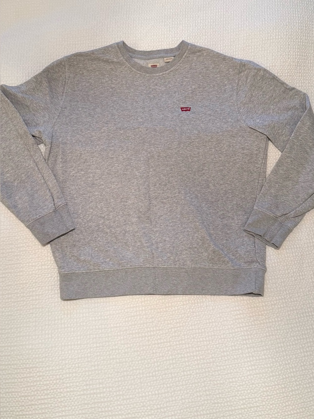 Levi's | Light Gray Crewneck Sweatshirt with Red Logo | Size = M
